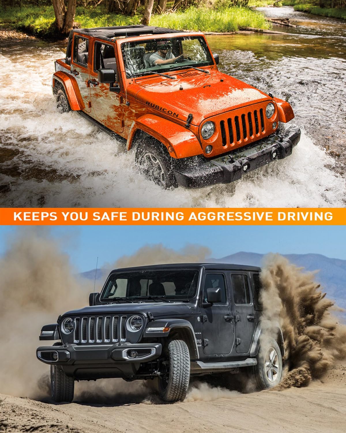 Savadicar Paquete de 2 asas de agarre compatibles con Jeep Wrangler CJ YJ TJ JK JL 4XE y Gladiator JT 1955-2024 y Gladiator JT, soporte de