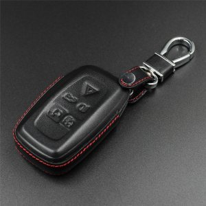 M.JVisun Funda para llavero de cuero genuino para Land Rover Discovery 4 LR4 para Range Rover Evoque para Range Rover Sport Car Remote Key Case M.JVisun Funda para llavero de cuero genuino para Land Rover Discovery 4 LR4 para Range Rover Evoque para Range Rover Sport Car Remote Key Case