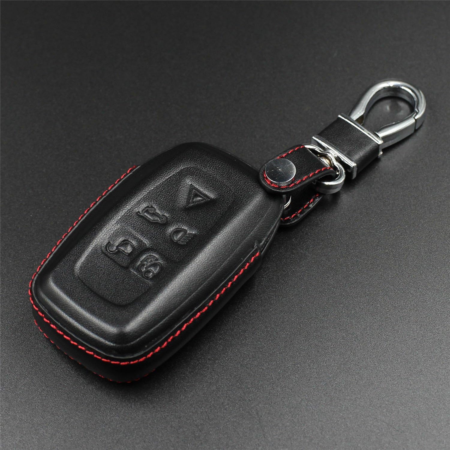 M.JVisun Funda para llavero de cuero genuino para Land Rover Discovery 4 LR4 para Range Rover Evoque para Range Rover Sport Car Remote Key Case