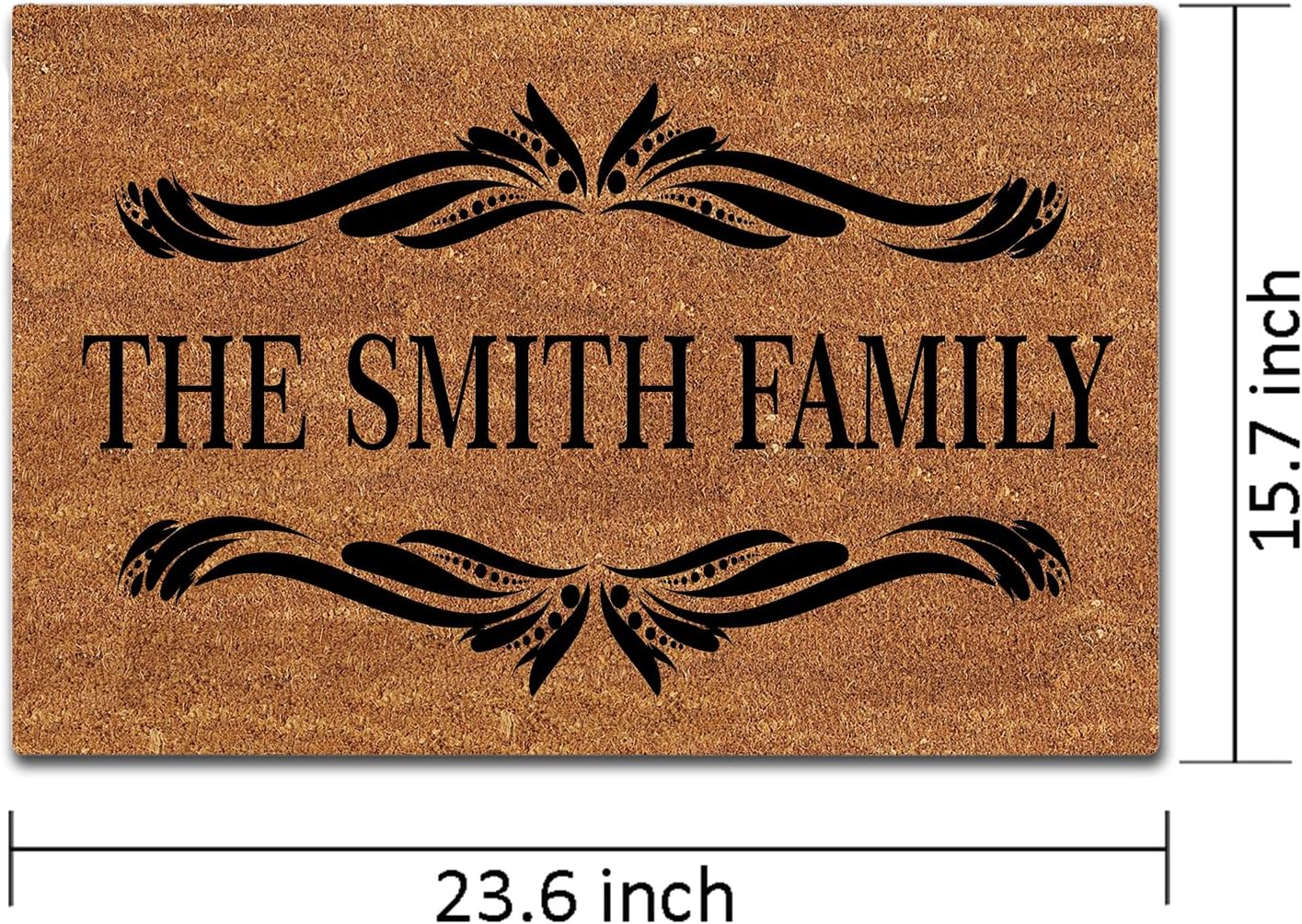 Tapete personalizado para puerta con nombre de la familia, diseño personalizado, tapete de bienvenida para puerta delantera, tapete de entrada para