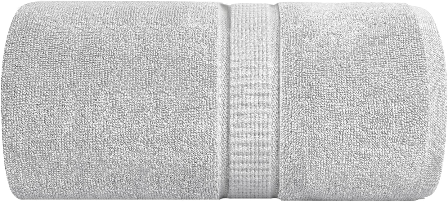 Oakias Toalla de baño gris claro de alta calidad, 1 paquete, 35 x 70 pulgadas, 21.16 ozm, 100% algodón hilado en anillo, toalla jumbo de calidad de