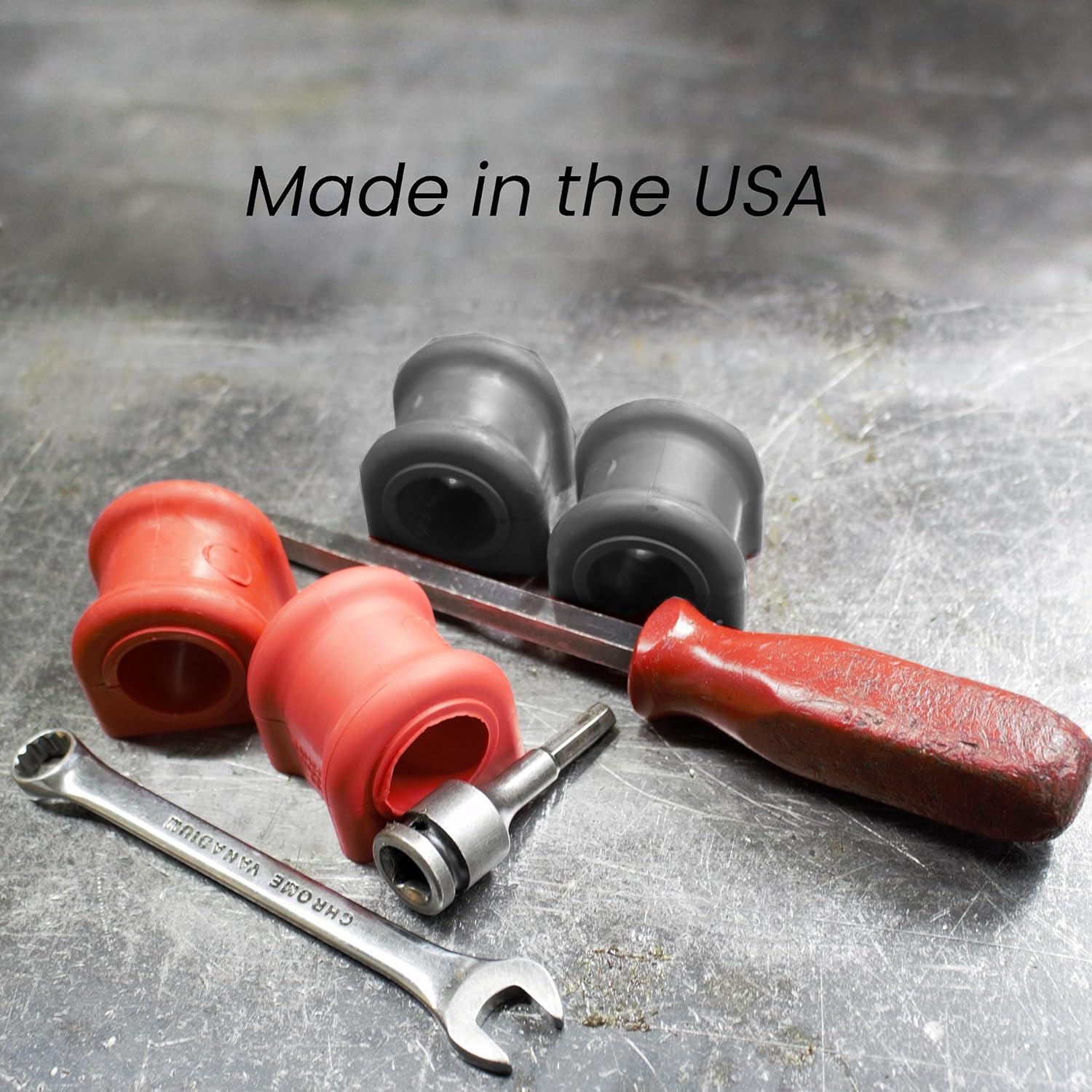 Suspension Dudes Kit de 4 eslabones estabilizadores de barra estabilizadora delantera + kit de buje extremo rojo código compatible con Escalade,