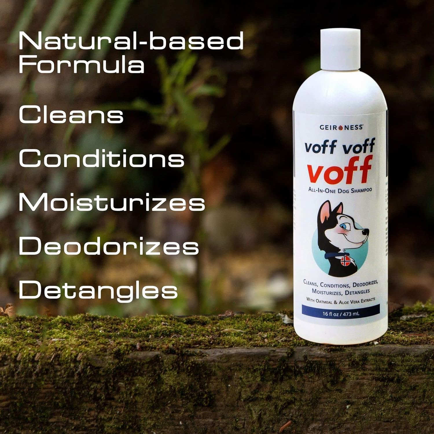 Voff Voff Voff – Champú todo en uno  Desenredante para el cabello, desodorante para mascotas, acondicionador y humectante para el cabello