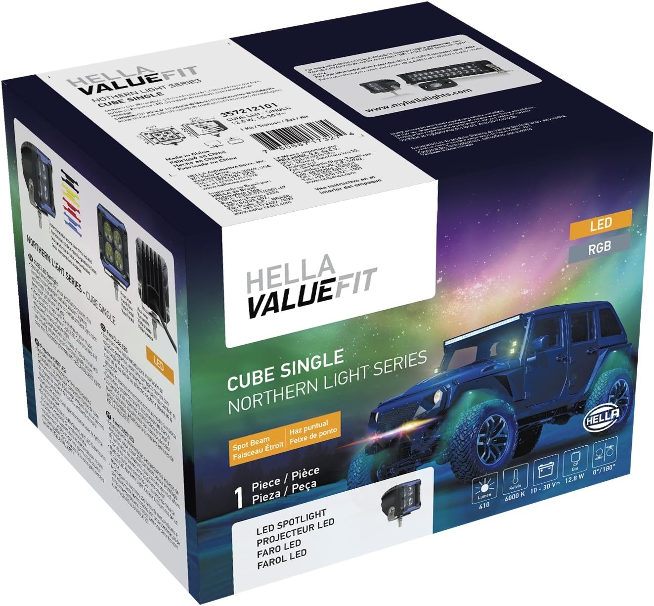 357212101 ValueFit RGB Northern Lights Series (1) Cubo de luz LED, (el controlador se vende por separado para RGB), Multi