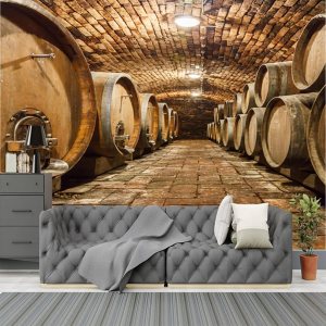 Papel tapiz de pared de barril de vino, papel tapiz autoadhesivo 3D de túnel de bodega, autoadhesivo, adhesivo extraíble para foto grande, Papel tapiz de pared de barril de vino, papel tapiz autoadhesivo 3D de túnel de bodega, autoadhesivo, adhesivo extraíble para foto grande,