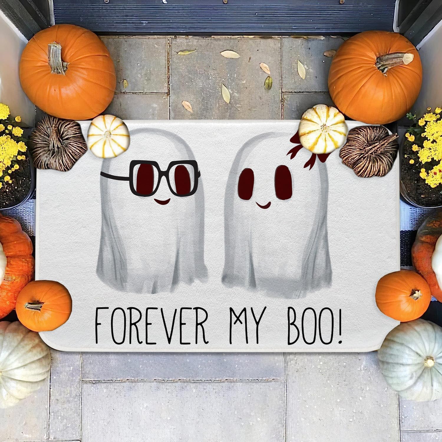 Alfombra de baño antideslizante para cocina, decoración de Halloween, diseño de fantasma, tapete para bañera, extra suave y absorbente de agua,