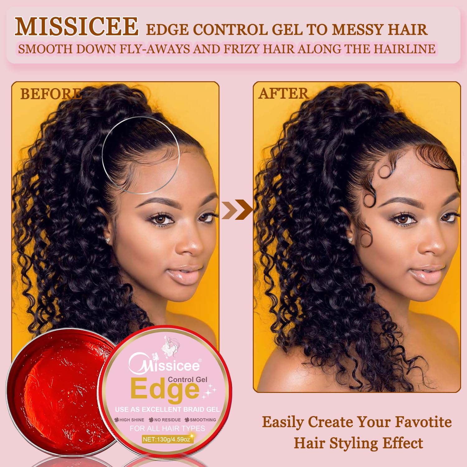 Missicee – Pegamento para peluca de encaje, pegamento de encaje para pelucas de encaje frontal, kit de pegamento adhesivo de peluca frontal de