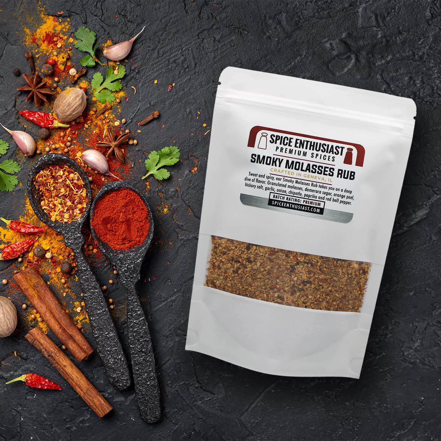 Spice Enthusiast Rub de melaza ahumada – 4 oz