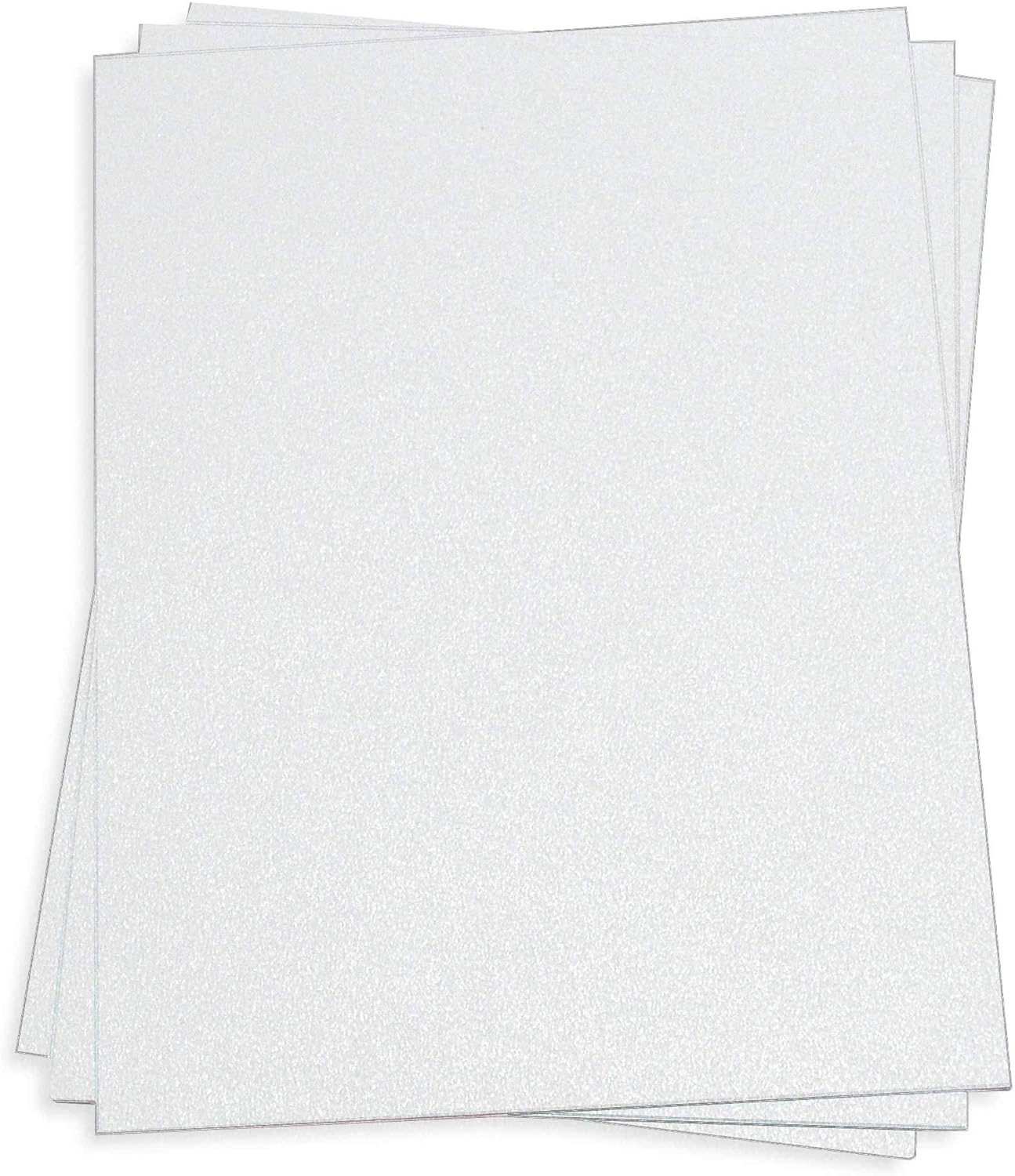 Cartulina de cristal blanco  8 12 x 11 Stardream Metallic 105lb Cover, paquete de 25