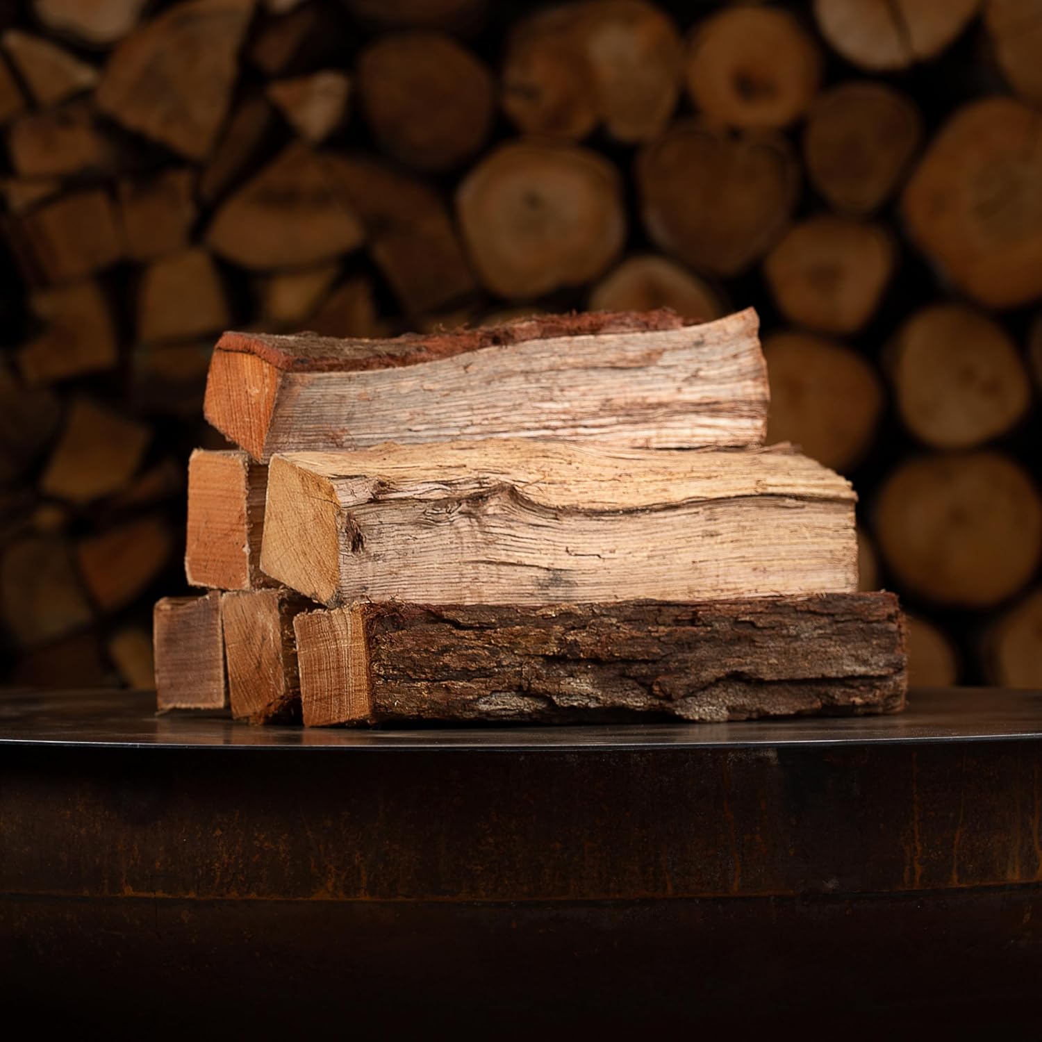 Leña de roble prémium para chimeneas, estufas de leña, hogueras, hornos grandes de pizza de leña  Certificado por USDA, ultra secado al horno de