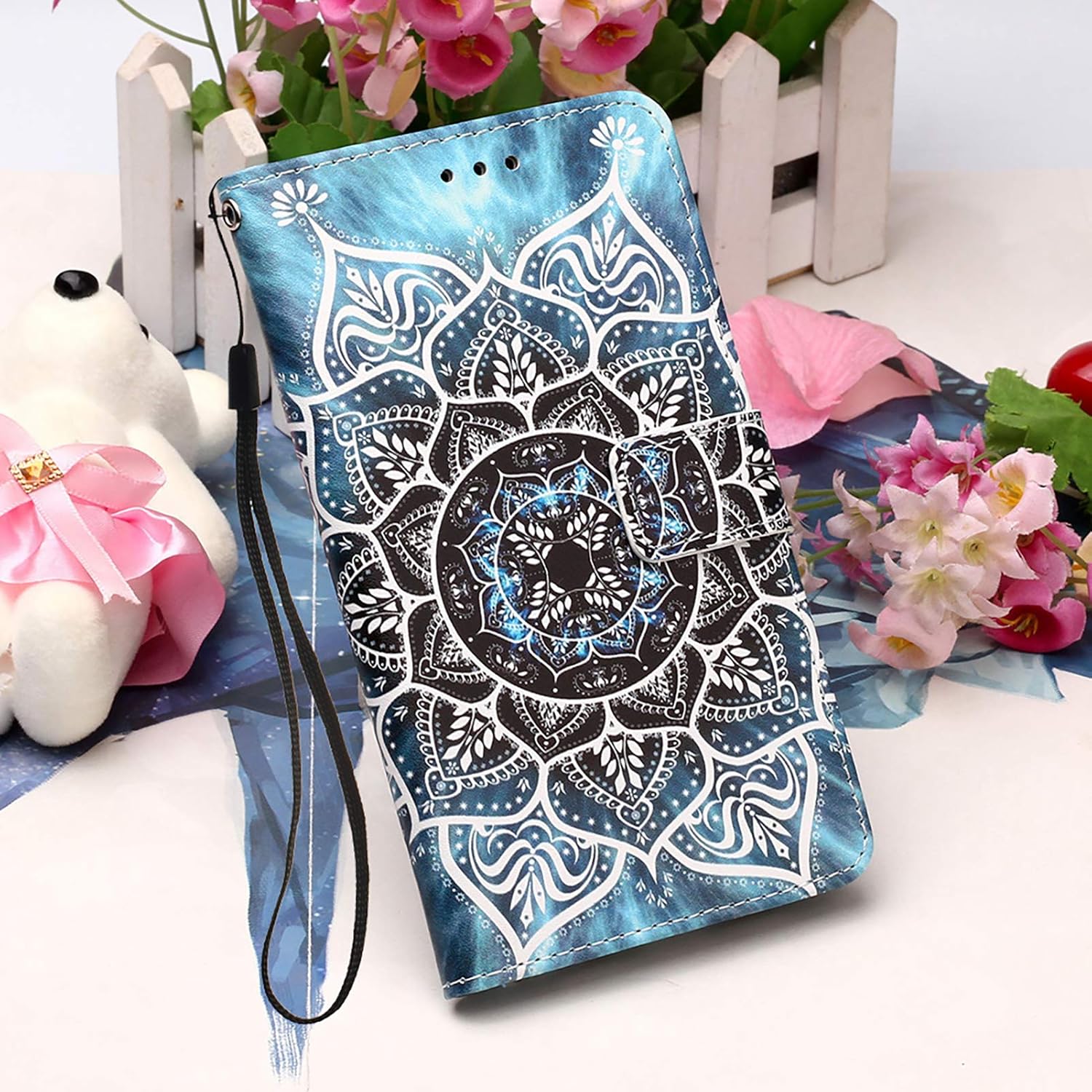 Funda para Galaxy S22 Ultra, Funda tipo cartera para Galaxy S22 Ultra, Soporte de billetera Funda protectora de piel sintética con ranuras para