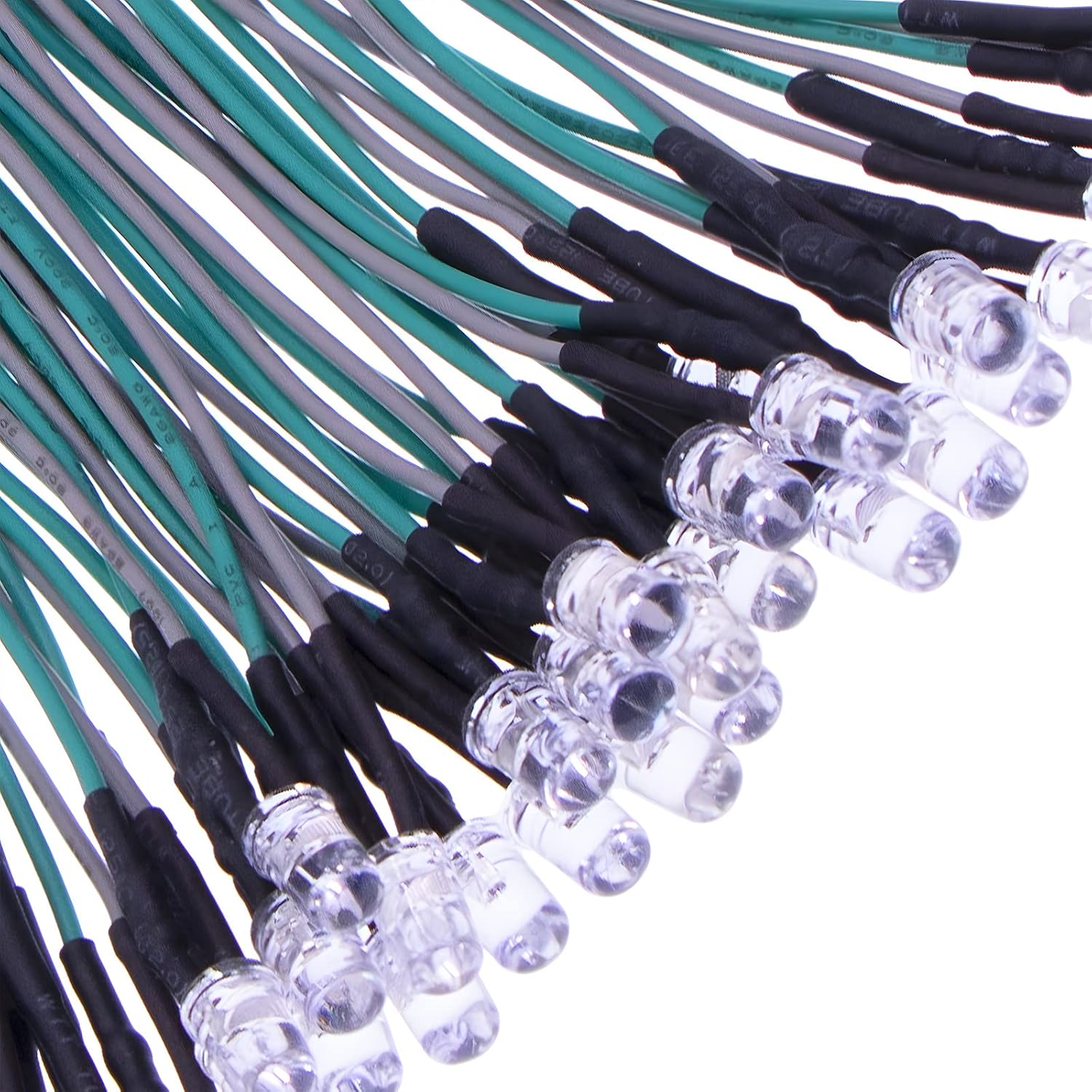 35 unidades de diodos LED RGB de flash rápido precableados de 0.197 in, ultra brillantes, LED de 12 V, resistencia integrada para proyectos de