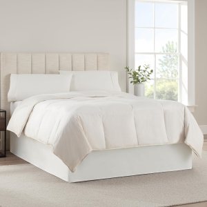 SERTA Falda de cama sólida moderna, con volantes de calidad de hotel con caída de 13 pulgadas, lavable a máquina, tamaño Queen, color blanco SERTA Falda de cama sólida moderna, con volantes de calidad de hotel con caída de 13 pulgadas, lavable a máquina, tamaño Queen, color blanco