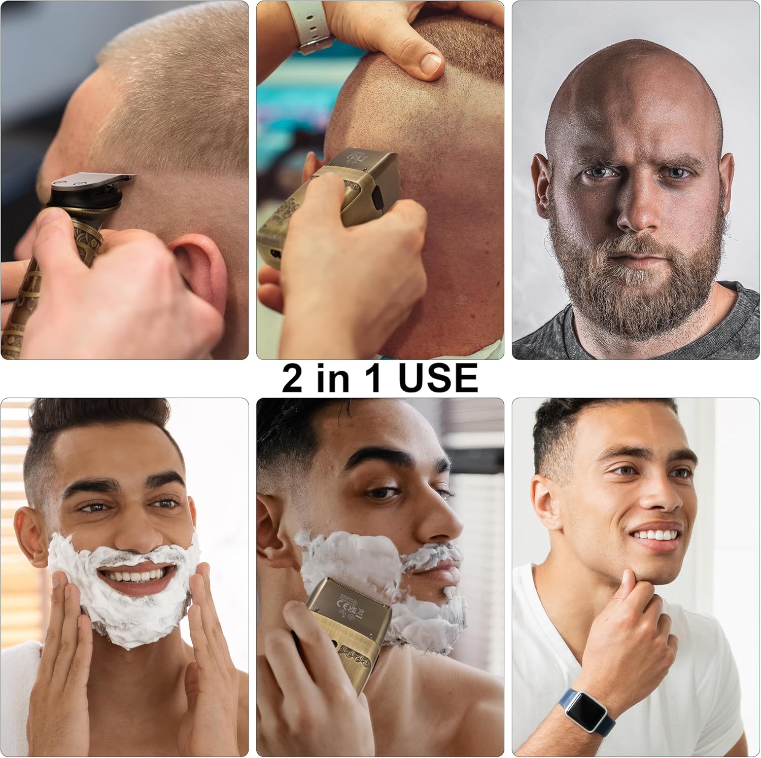T-Blade – Cortadoras de pelo y afeitadoras eléctricas para hombres, afeitadora de papel de aluminio, recortadora de barba, kit de aseo para hombres