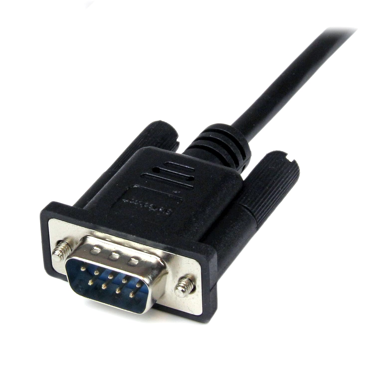 StarTech.com Cable de módem nulo serie DB9 RS232 negro de 3.3 ft FM – DB9 macho a hembra – Cable de módem nulo de 9 pines – 1 x DB9 (M), 1 x DB9