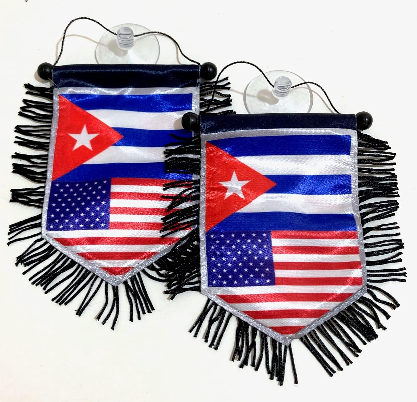 Mini banner cubano americano bandera deportiva para la decoración del coche y el hogar, puerta ventana pared pequeña bandera colgante accesorios de