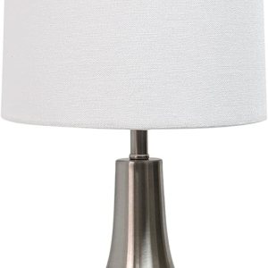 Simple Designs LT3303-BSN – Lámpara de mesa con forma de lágrima, níquel cepillado, 7 x 7 x 19.5 pulgadas Simple Designs LT3303-BSN – Lámpara de mesa con forma de lágrima, níquel cepillado, 7 x 7 x 19.5 pulgadas