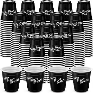Lounsweer 200 vasos de chupito de plástico de 2 onzas, vasos desechables para fiesta, mini tazas para despedida de soltera, cumpleaños, degustación Lounsweer 200 vasos de chupito de plástico de 2 onzas, vasos desechables para fiesta, mini tazas para despedida de soltera, cumpleaños, degustación