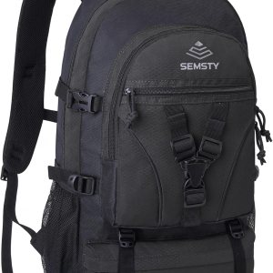 SEMSTY Mochila de senderismo, 30L40L50L, mochila de senderismo expandible para hombres y mujeres, mochila de viaje aprobada para vuelos SEMSTY Mochila de senderismo, 30L40L50L, mochila de senderismo expandible para hombres y mujeres, mochila de viaje aprobada para vuelos