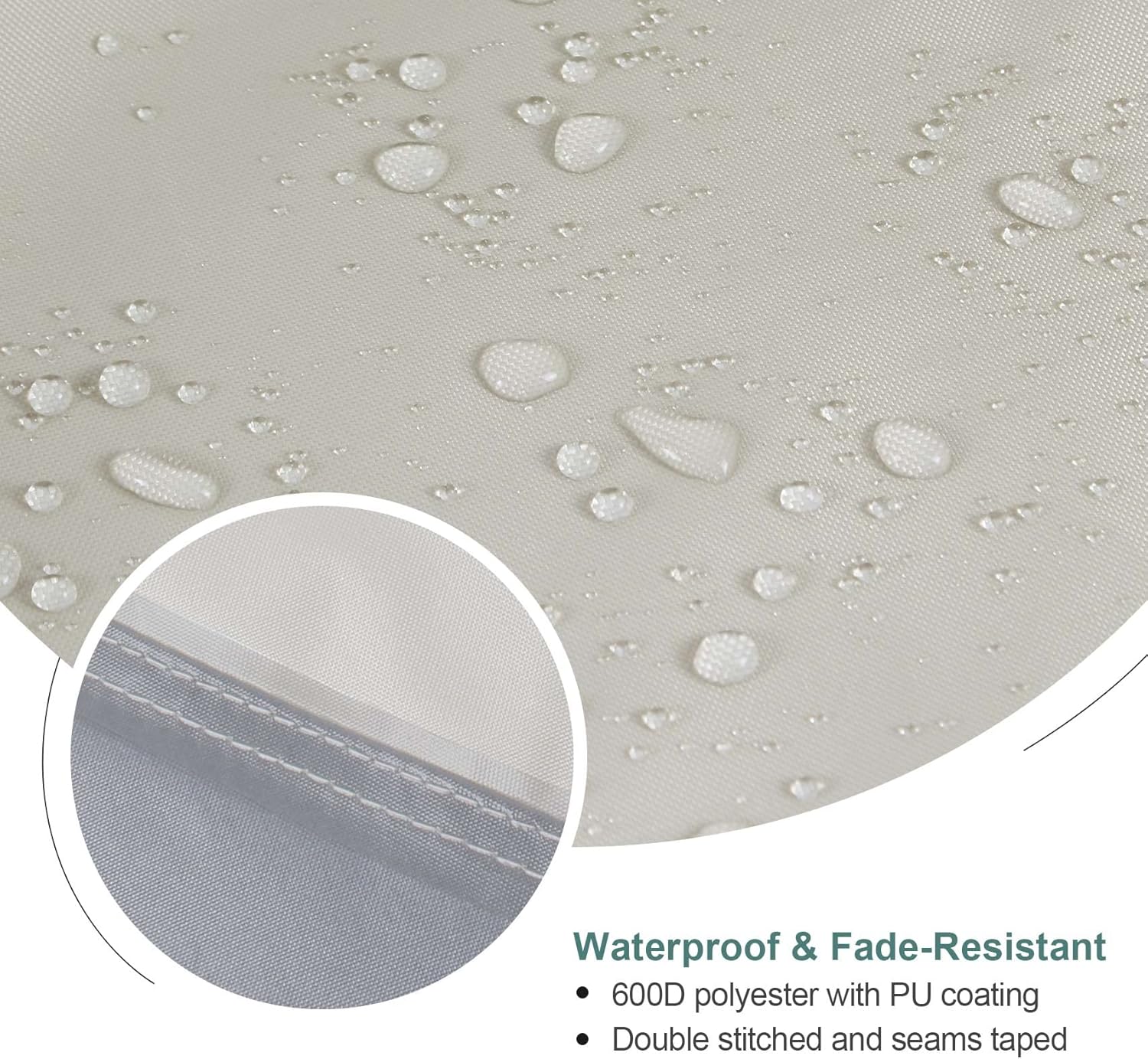 Cubierta impermeable para sombrilla de patio, cubierta de sombrilla para exteriores para sombrilla de 12 a 14 pies con marco de plátano voladizo