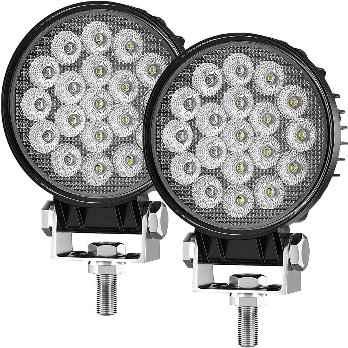 Adzoon Luces LED para tractor, 2 unidades de 4 pulgadas de inundación de 12 V, luces LED cuadradas de trabajo de conducción para camión, equipo,