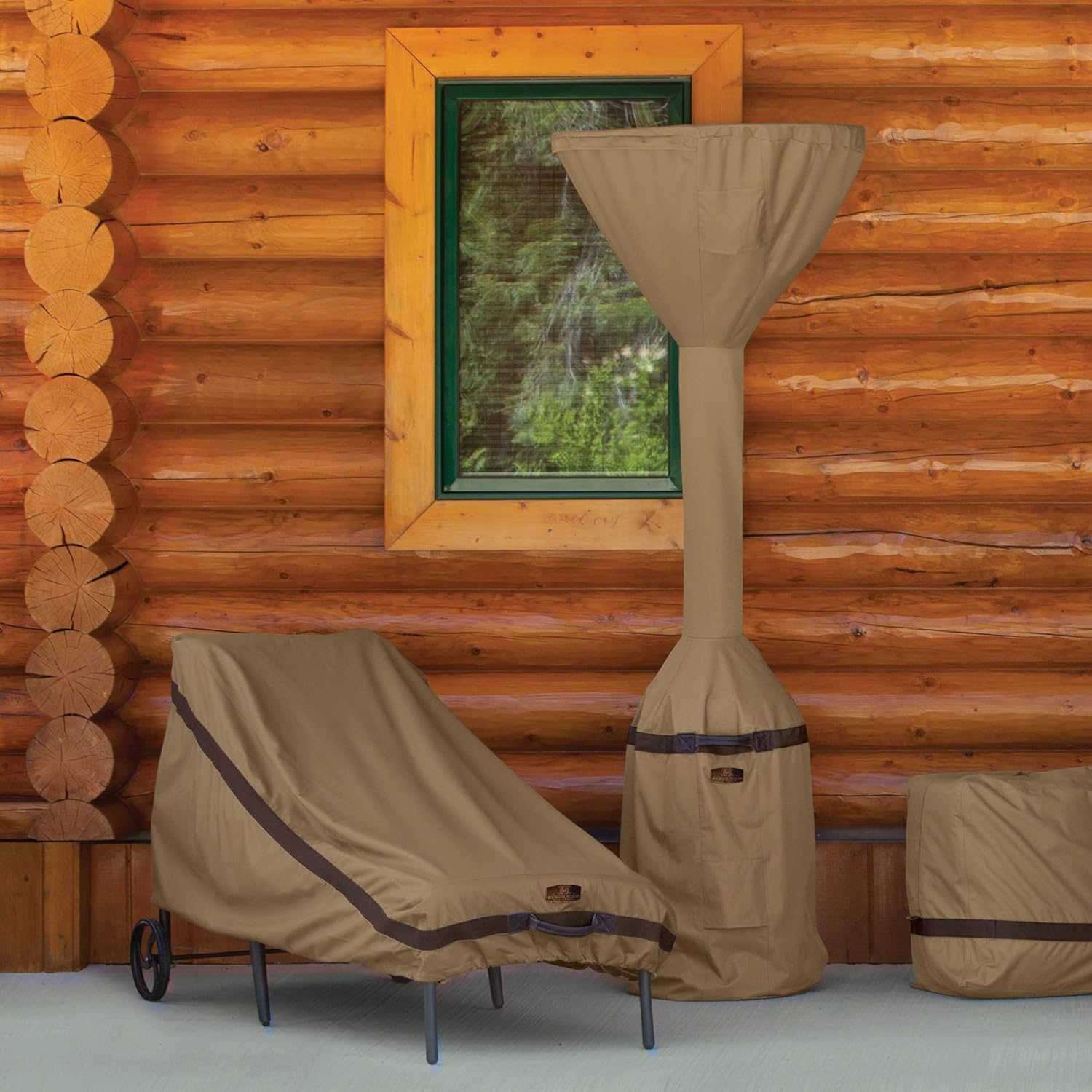 Classic Accessories. Funda para parrilla Hickory, con protección avanzada contra la intemperie., L, Hickory