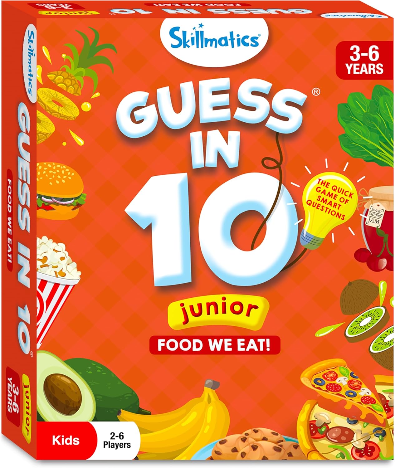 Juego de cartas Skillmatics Guess in 10 Junior La comida que comemos!  Regalos, súper divertidos y educativos para niños de 3 a 6 años