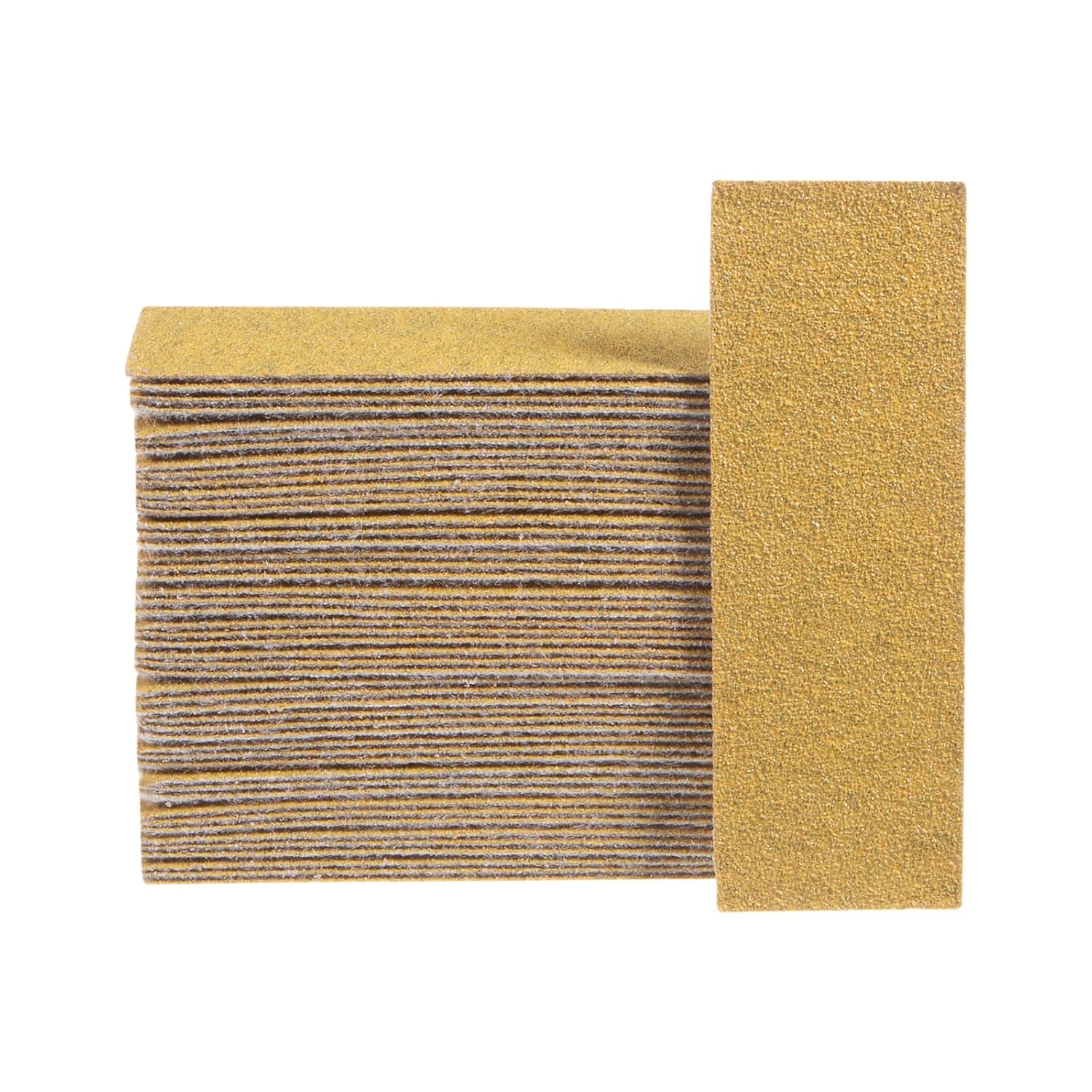 50 piezas de papel micro lijadora de grano 80 de 3.5 x 1.2 pulgadas, mini hojas de lija de gancho para madera, metal, pequeños proyectos, espacios