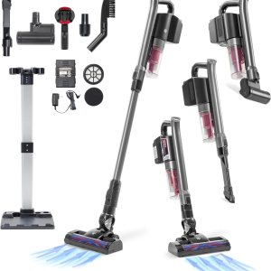 IRIS USA Power Brush – Aspiradora inalámbrica para alfombras de bajo perfil y suelos duros, soporte y accesorios 6 en 1, indicador LED de succión de IRIS USA Power Brush – Aspiradora inalámbrica para alfombras de bajo perfil y suelos duros, soporte y accesorios 6 en 1, indicador LED de succión de