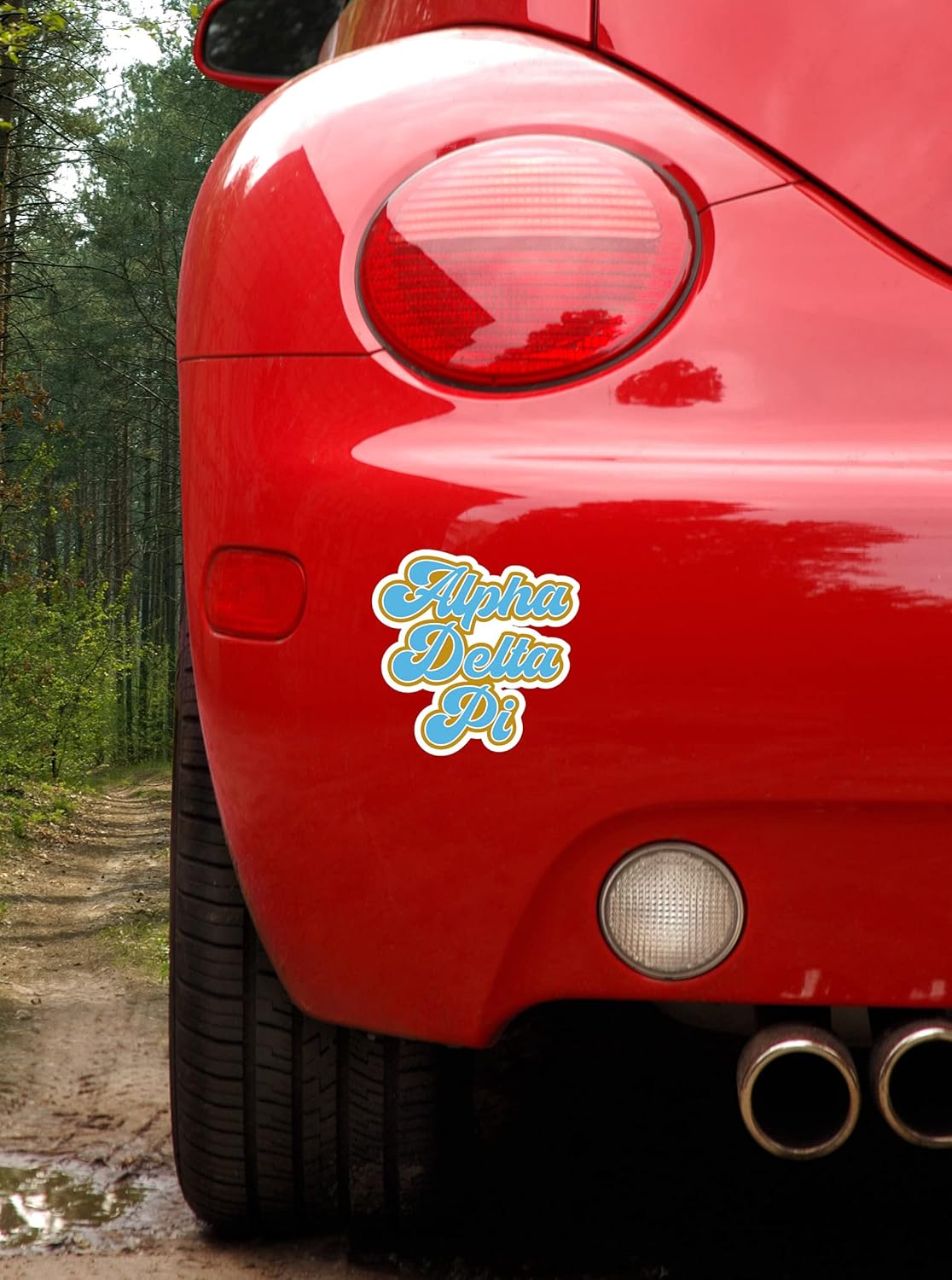 Alpha Delta Pi – Juego de 2 imanes extraíbles para coche, sin residuos, para todas las condiciones meteorológicas, para niñas y estudiantes