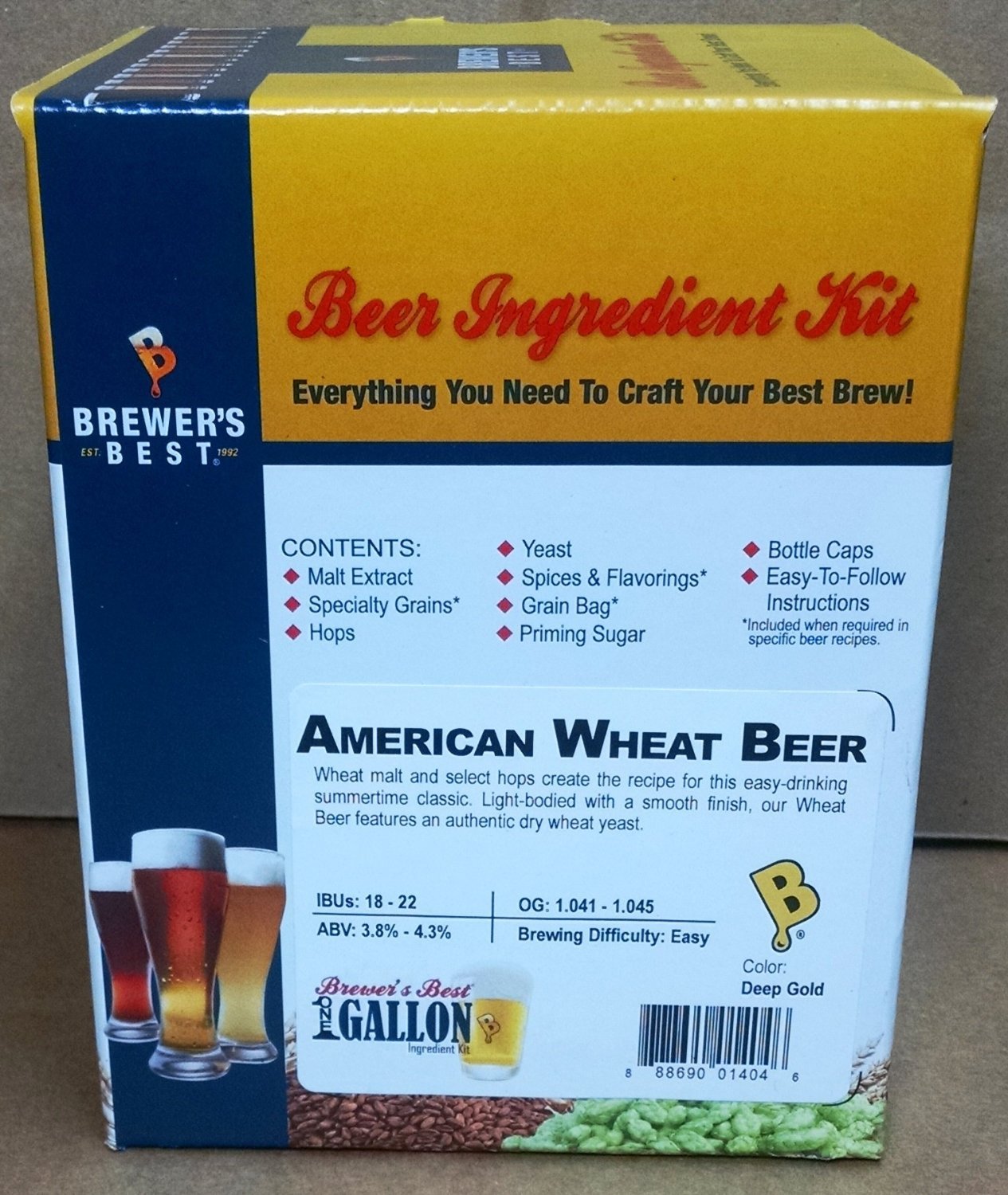 Balliihoo Homebrew Ohio hozq8960Best One Gal cerveza ingrediente Kit (American Trigo), multicolor