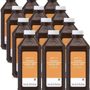 Tienda Basics – Solución tópica de peróxido de hidrógeno USP, 16 fl oz (paquete de 12) (anteriormente Solimo) Tienda Basics – Solución tópica de peróxido de hidrógeno USP, 16 fl oz (paquete de 12) (anteriormente Solimo)