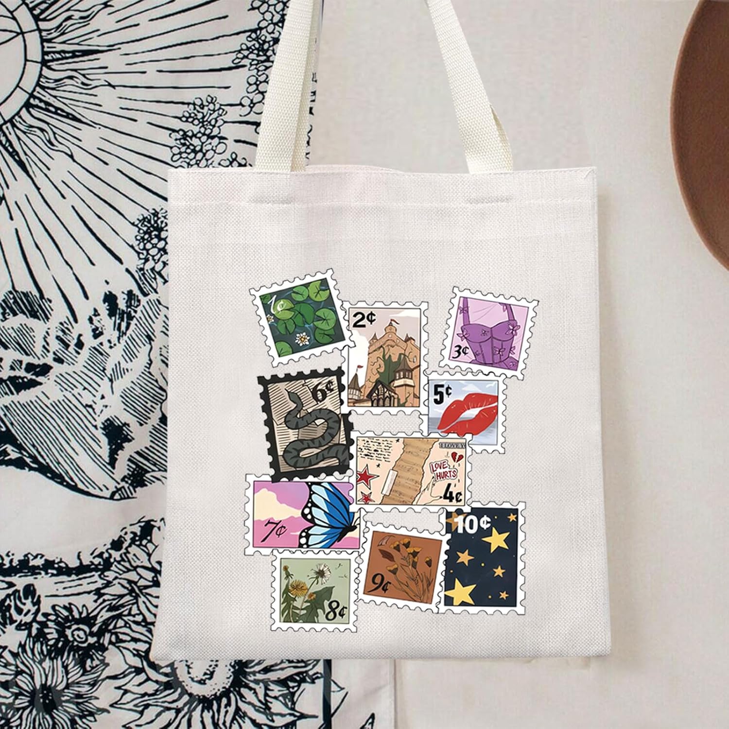 TOBGBE Regalos para fanáticos amantes de la música Lista de canciones Álbum Letras de canciones Inspirado Bolsa de viaje Bolsa de viaje Versión