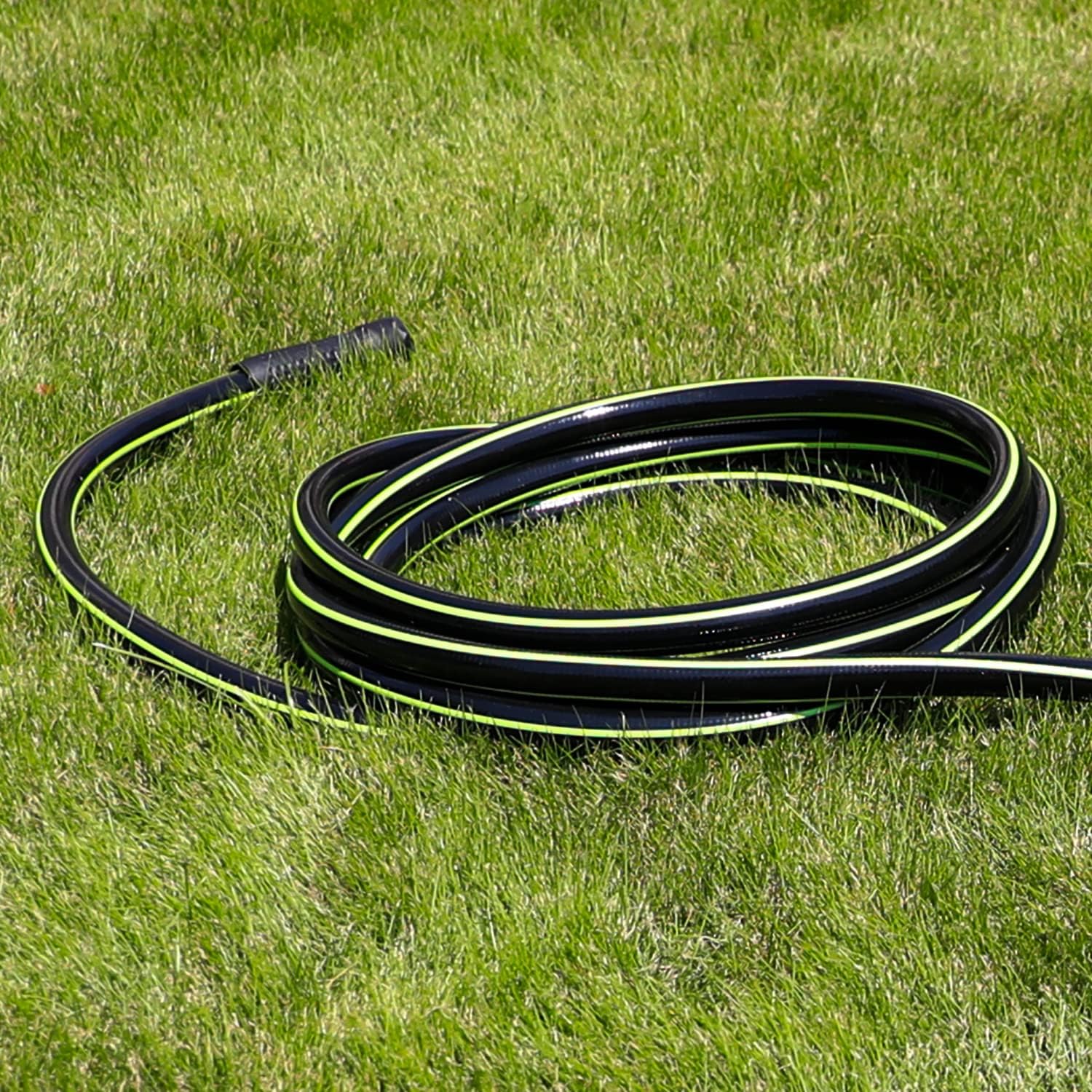 Worth Garden LEADER – Manguera de jardín corta de 34 pulgadas x 2 pies, sin torceduras, manguera de agua con accesorios macho a hembra, tubo de