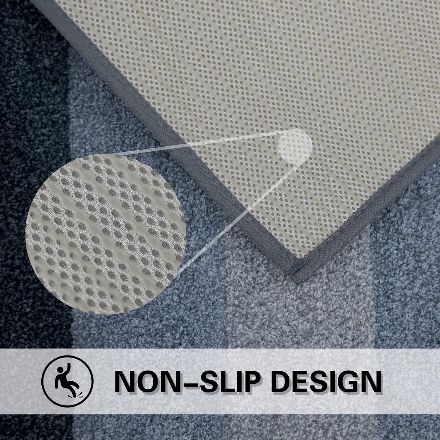 WAMRLY – Alfombras de baño de poliéster extrasuave, absorbentes de agua, alfombras peludas de felpa antideslizantes, lavables a máquina, para baño