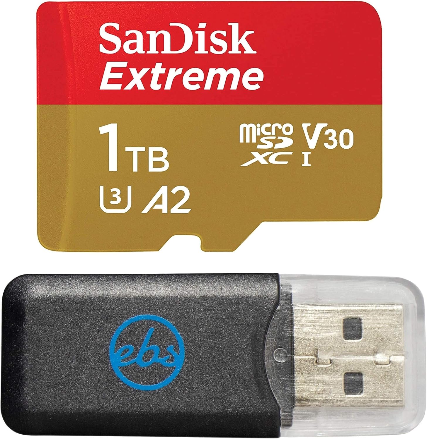 SanDisk Micro 1TB Extreme Memory Card funciona con GoPro Action Camera Hero 12 Negro (SDSQXAV-1T00-GN6MN) V30 A2 UHS-I U3 Clase 10 Bundle con 1