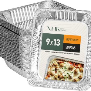 Sartenes de papel de aluminio  Paquete de 30  9 x 13  Latas desechables resistentes para hornear, pasteles, pan, cocinar, horno, asar, barbacoa, Sartenes de papel de aluminio  Paquete de 30  9 x 13  Latas desechables resistentes para hornear, pasteles, pan, cocinar, horno, asar, barbacoa,