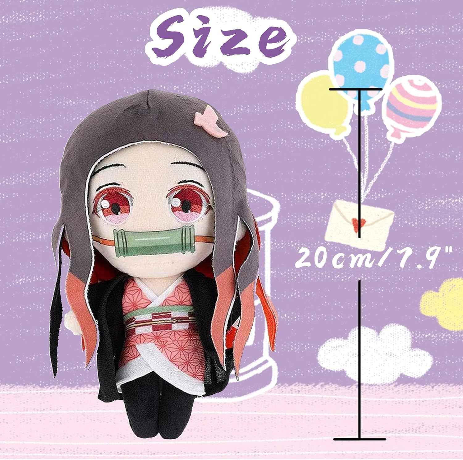 IUTOYYE Juguete de peluche de anime de dibujos animados suave de peluche suave para decoración del hogar, almohada regalo de cumpleaños para niños