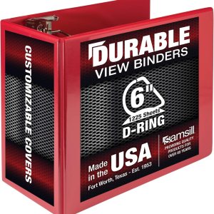 Samsill – Carpeta duradera de 6 pulgadas, fabricada en los Estados Unidos, con anillos de bloqueo en D, cubierta transparente y personalizable, Samsill – Carpeta duradera de 6 pulgadas, fabricada en los Estados Unidos, con anillos de bloqueo en D, cubierta transparente y personalizable,