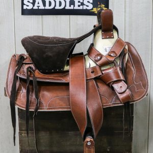 M-Royal Saddles Montura Charra Albarda Escaramuza Marrón Chocolate 15.5″ M-Royal Saddles Montura Charra Albarda Escaramuza Marrón Chocolate 15.5″