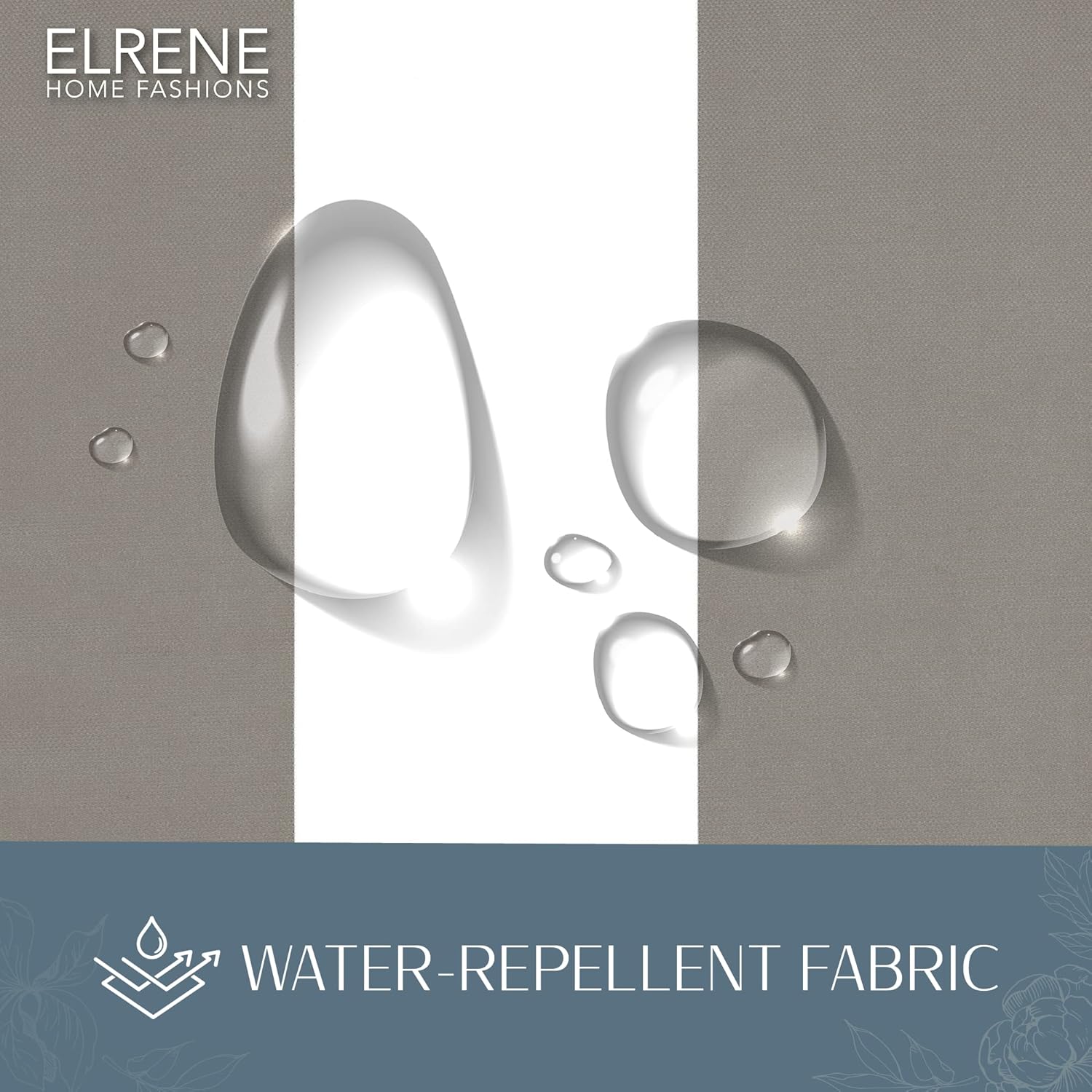 Elrene Home Fashions Highland Stripe – Panel de cortina de ventana con pestaña superior para interiores y exteriores, con cierre adhesivo de gancho