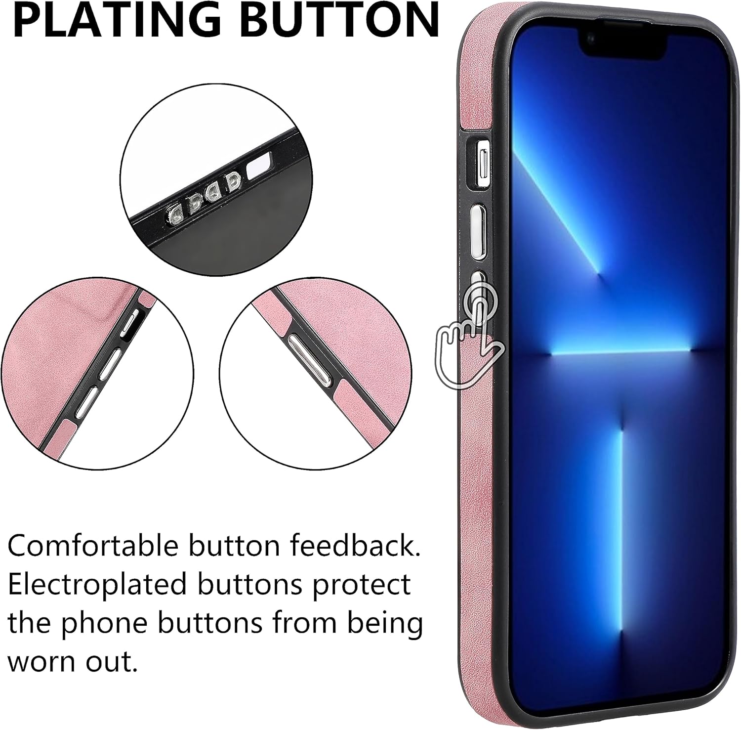 Asuwish Funda de teléfono para iPhone 13 Pro Max 2021 de 6.7 pulgadas con protector de pantalla y funda de cuero delgada y suave, accesorios