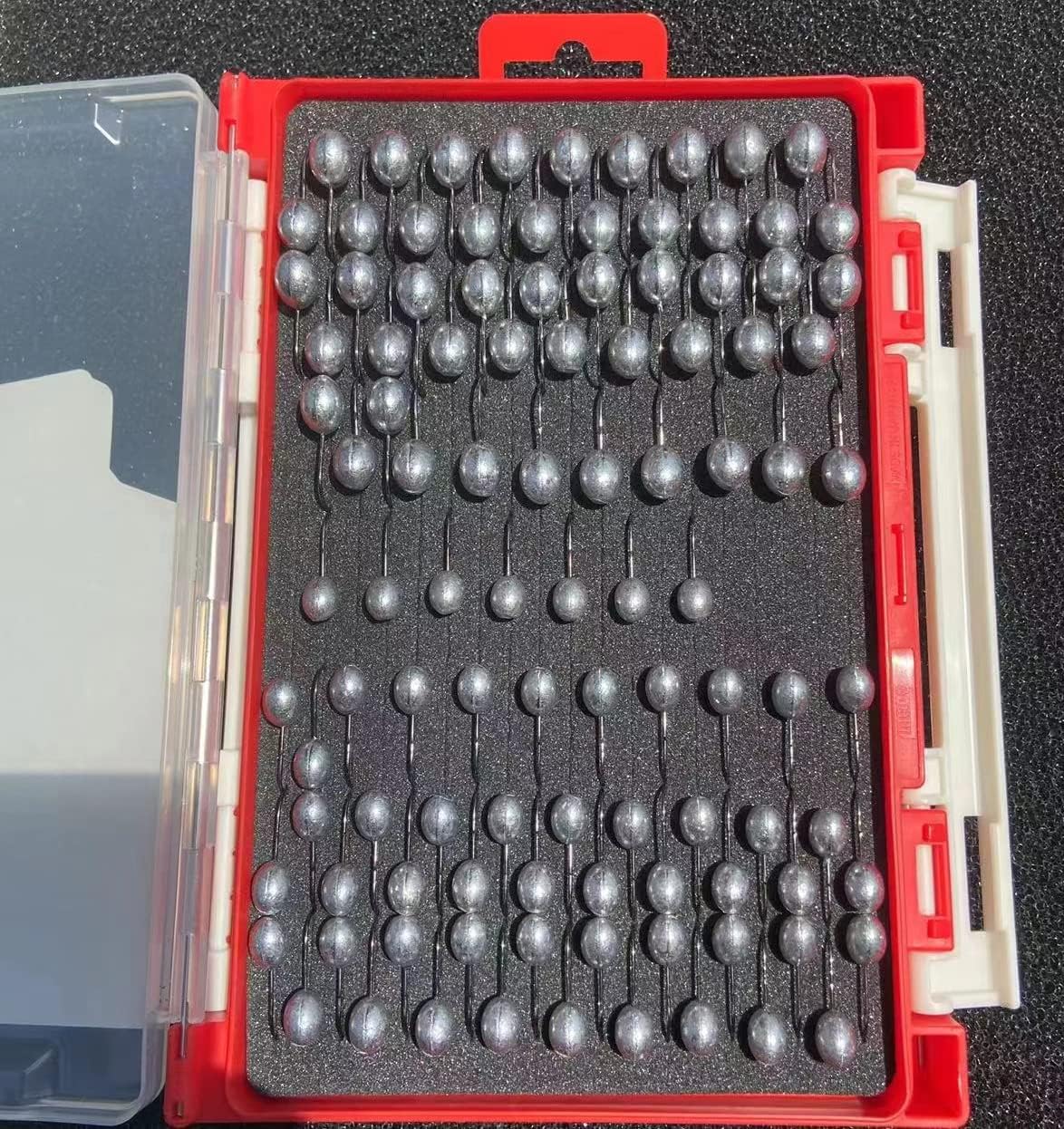 Tgpiao Caja de aparejos de pesca, organizador de cebos de pesca de doble cara, mini caja de aparejos organizadora, estuche de almacenamiento de