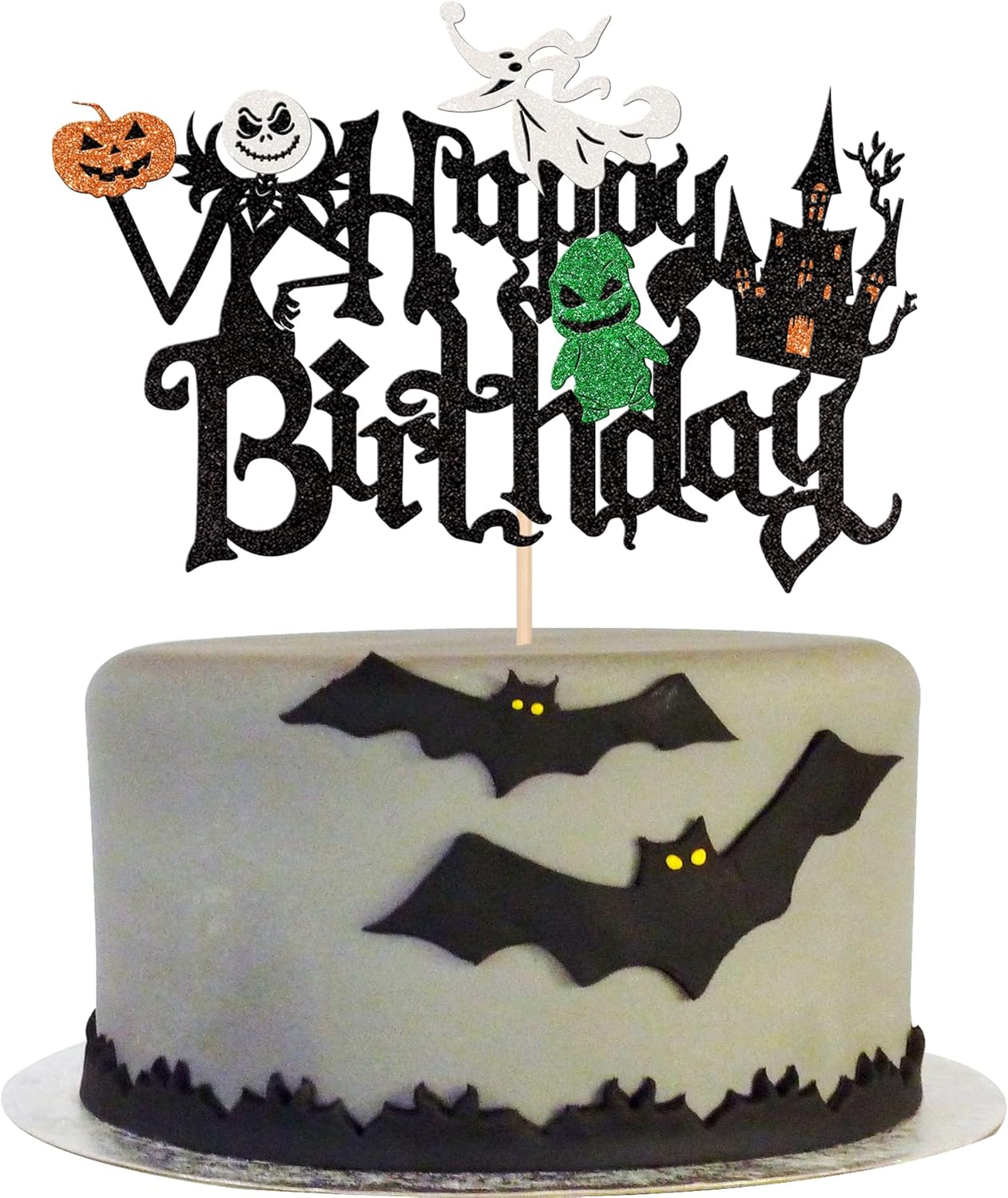 1 paquete de decoración de pastel de Halloween con purpurina para Halloween, mago, fantasma, calabaza, pasteles, decoración para casa encantada,