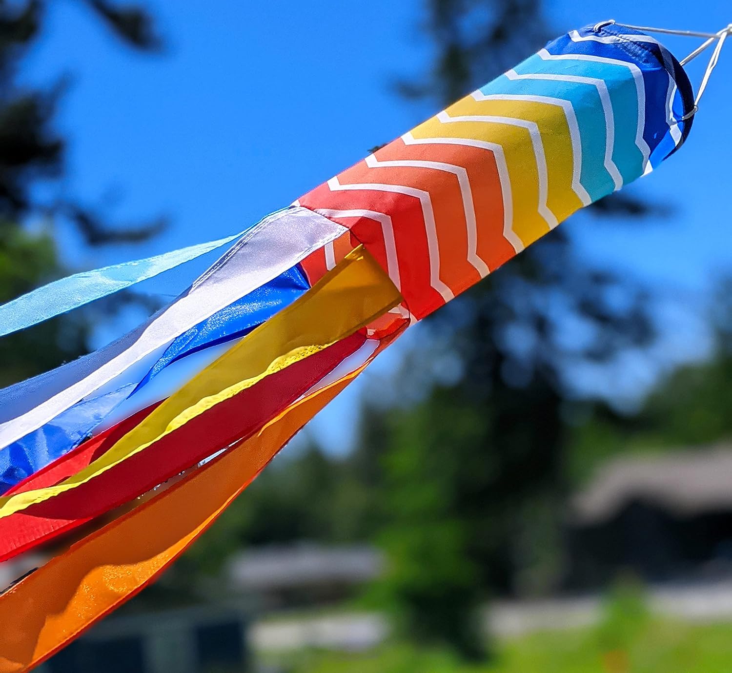 Calcetín de viento de verano  Decoración duradera para colgar al aire libre  Patio, jardín, patio, césped y más  60 pulgadas