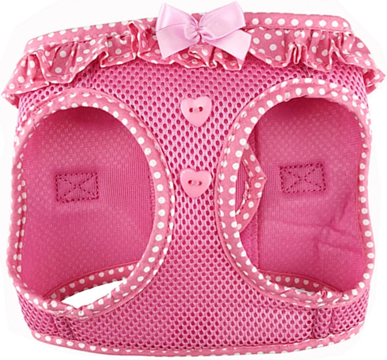 DOGGIE DESIGN American River Arnés para perro sin estrangulamiento (XS, lunares rosados)