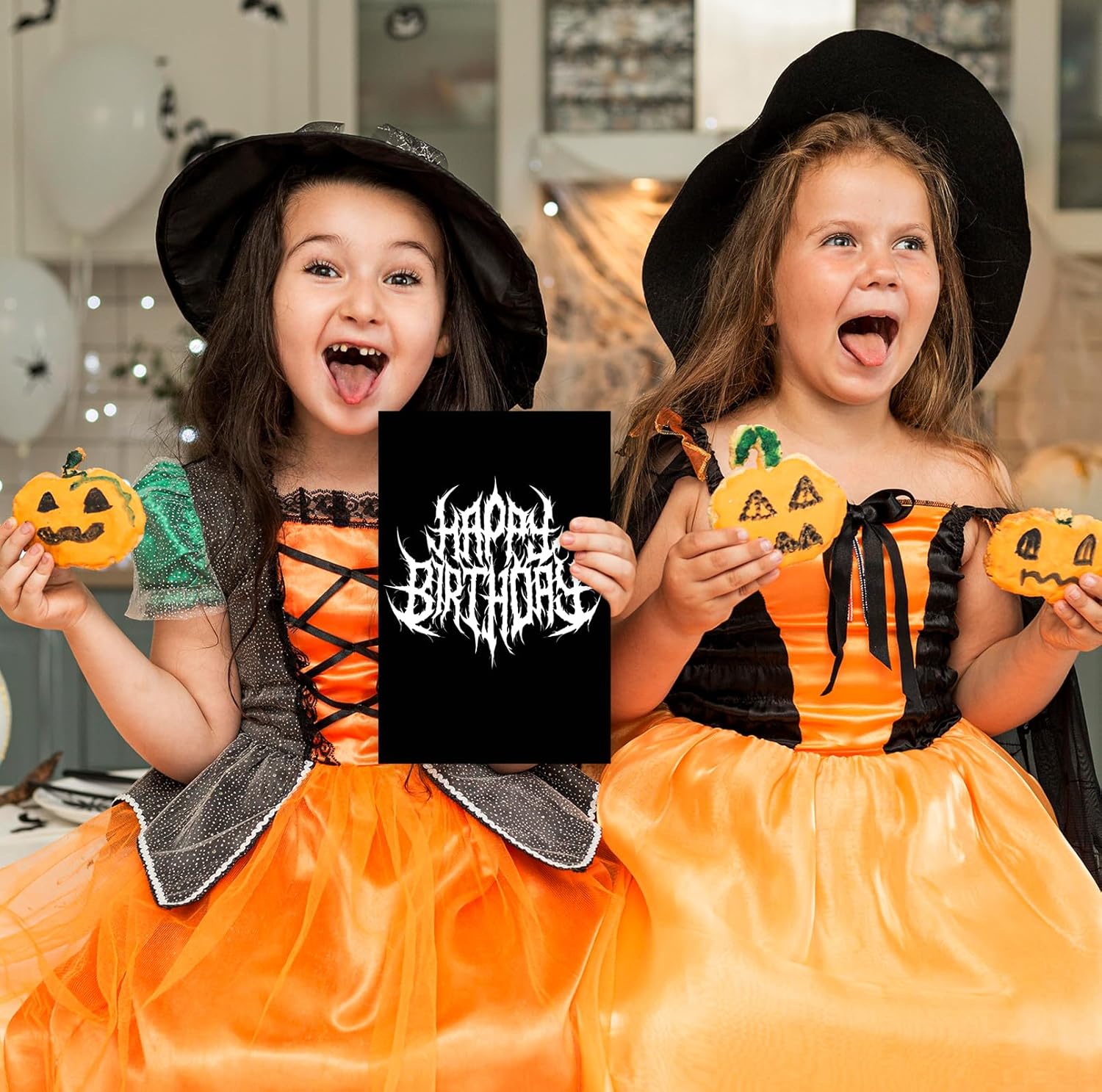 Tarjeta de cumpleaños de feliz Halloween para él y ella, regalo espeluznante de cumpleaños para mujeres y hombres, tarjeta de cumpleaños de