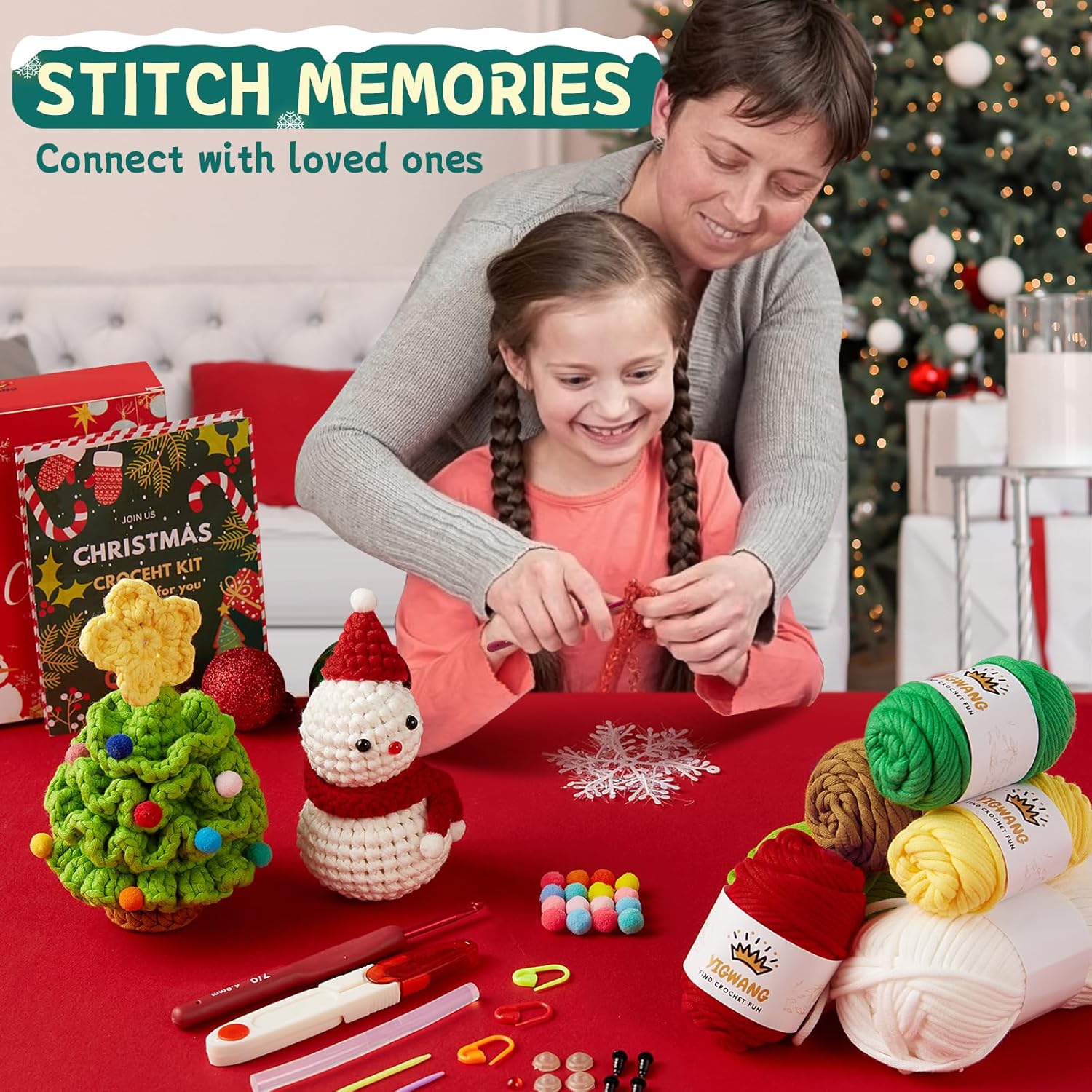 Kit de ganchillo para niños principiantes y adultos, aprende a ganchillo con el kit de ganchillo Amigurumi para principiantes, kits completos de