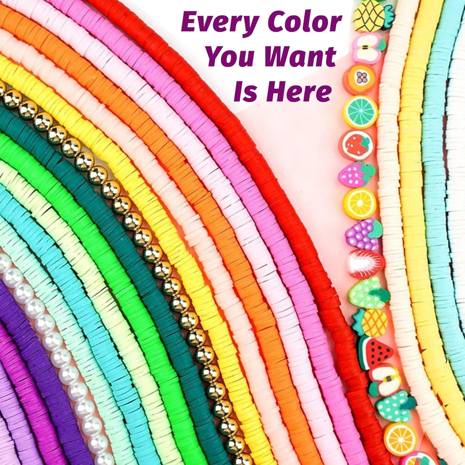 Kit de fabricación de pulseras de 12000 cuentas de arcilla, 48 colores, 3 cajas de cuentas de letras de arcilla polimérica para hacer pulseras,