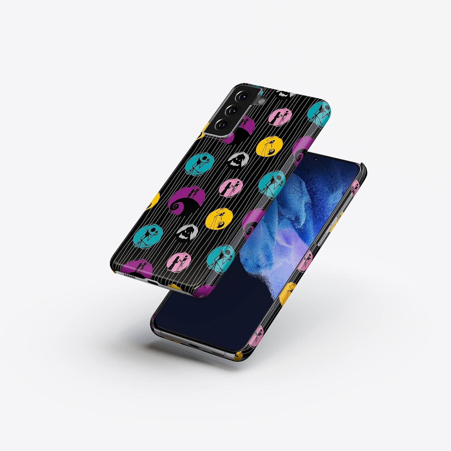 Linda funda rígida de plástico de Halloween de El extraño mundo de Navidad compatible con Samsung Galaxy S22 de 6.1 pulgadas 2022 Shell NBC4 (patrón
